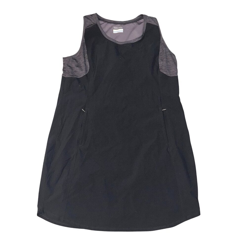 Columbia Omni-Wick Sleeveless Dress Size 1X Black & Gray Moisture-Wicking Tank D